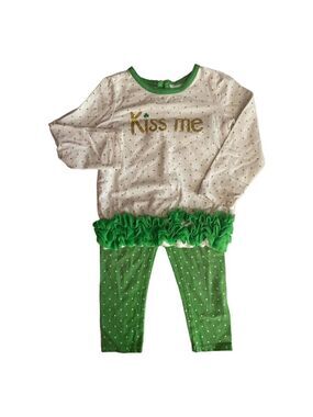 ❤️ KOALA Kids Polka Dot Kiss St Paddy's Day Me Set Size 18-24 Months